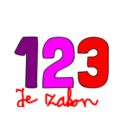 Pobarvana pobarvanka - Pobarvanka številke 123