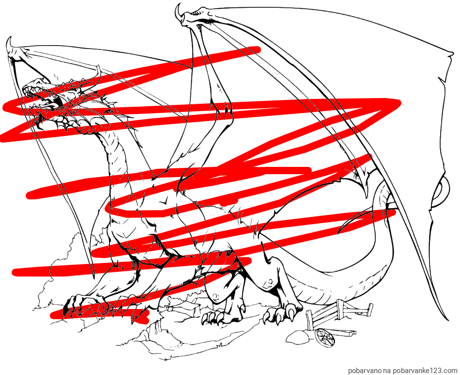 POBARVANA POBARVANKA - Pobarvanka strašnega zmaja