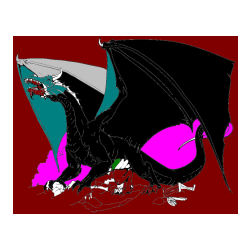 Pobarvana pobarvanka - Pobarvanka strašnega zmaja