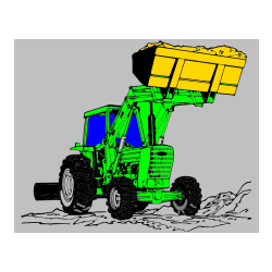 Pobarvana pobarvanka - Pobarvanka traktorja