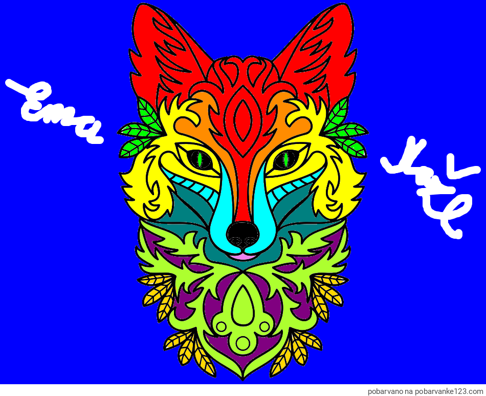POBARVANA POBARVANKA - Pobarvanka volka - mandale