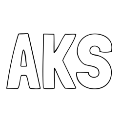 Online izdelana pobarvanka - Pobarvanka imena AKS