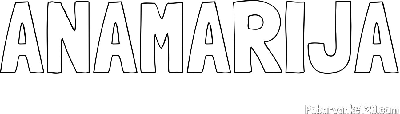 Pobarvanka imena ANAMARIJA