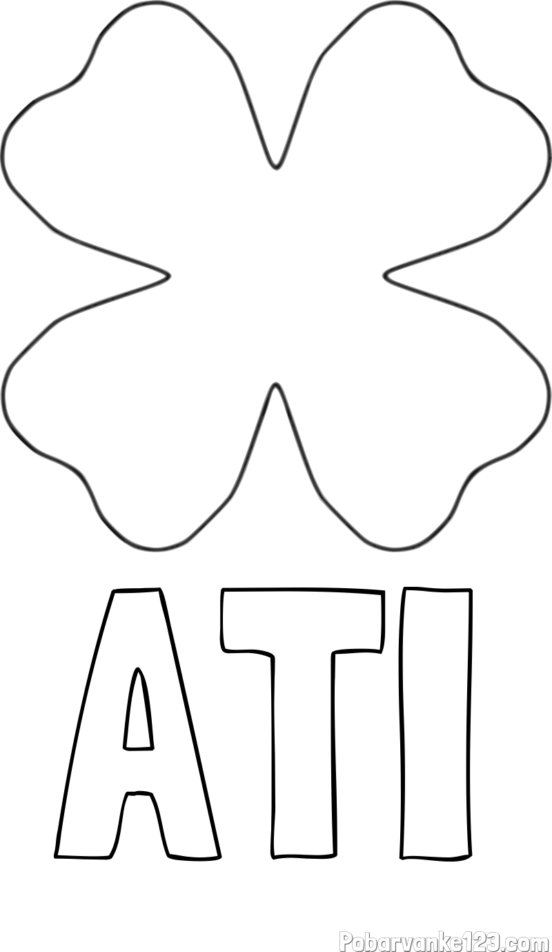 Pobarvanka imena ATI in pobarvanka štiriperesna deteljica