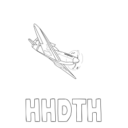 Online izdelana pobarvanka - Pobarvanka imena HHDTH in pobarvanka lovca