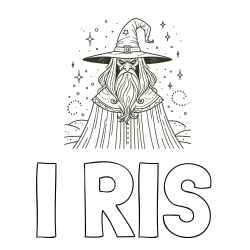 Online izdelana pobarvanka - Pobarvanka imena I RIS in pobarvanka zlobnega čarovnika