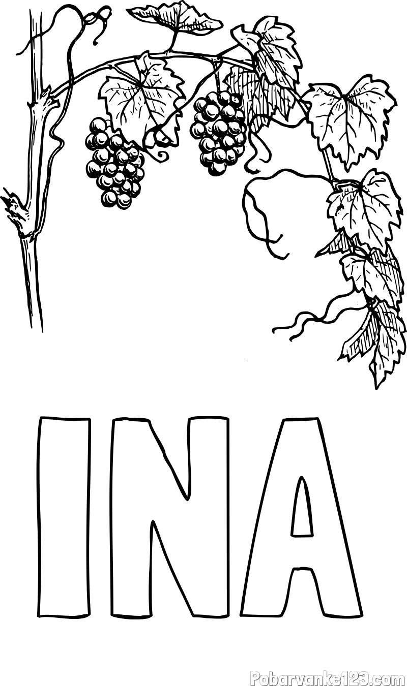 Pobarvanka imena INA in pobarvanka vinske trte