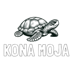 Online izdelana pobarvanka - Pobarvanka imena KONA MOJA in pobarvanka velike želve