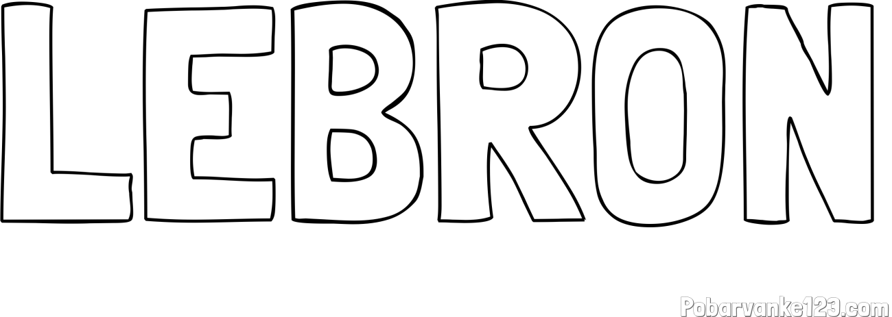 Pobarvanka imena LEBRON