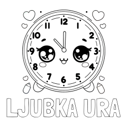 Online izdelana pobarvanka - Pobarvanka imena LJUBKA URA in pobarvanka ljubke ure