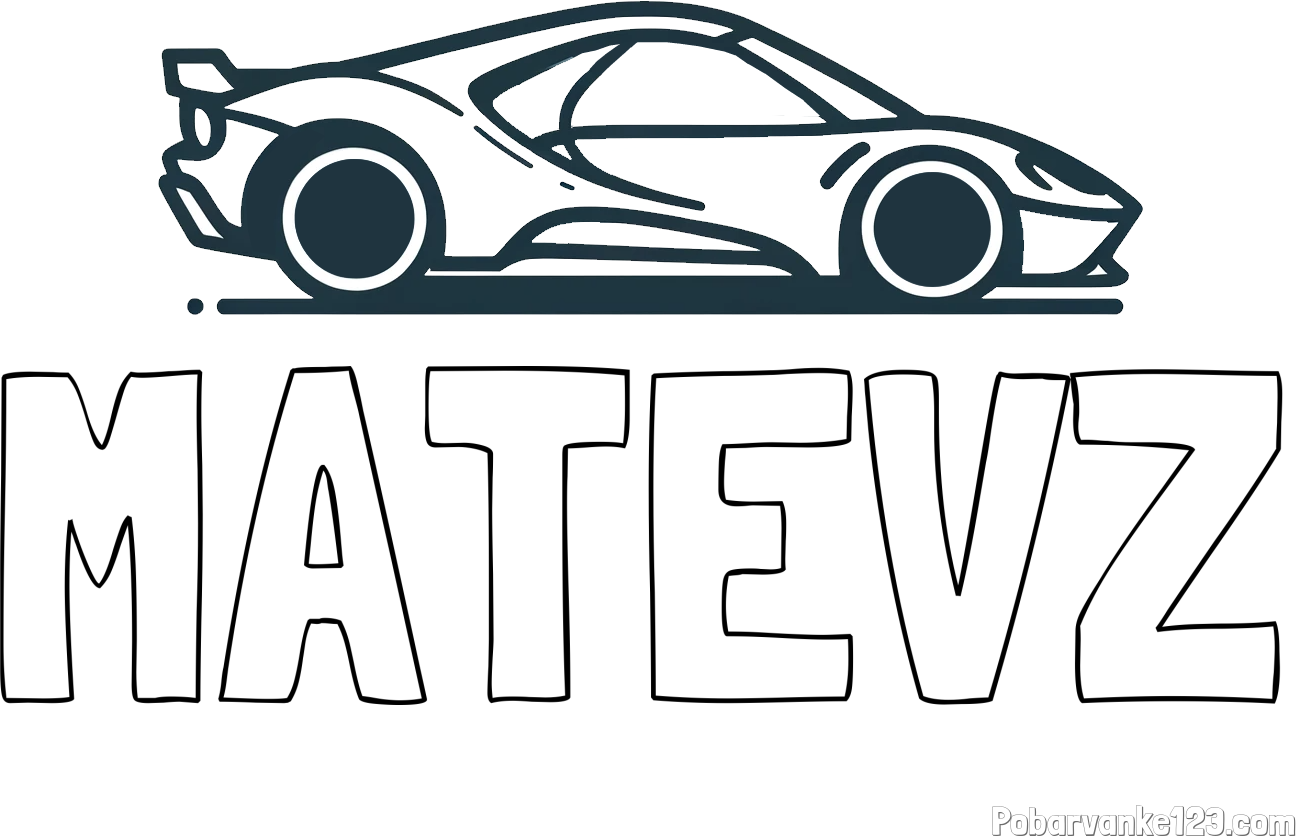 Pobarvanka imena MATEVŽ in otroška pobarvanka dirkalnega avtomobila