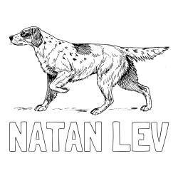 Online izdelana pobarvanka - Pobarvanka imena NATAN LEV in pobarvanka lovskega psa na lovu