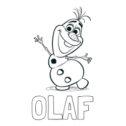 Online izdelana pobarvanka - Pobarvanka imena OLAF in pobarvanka Olaf