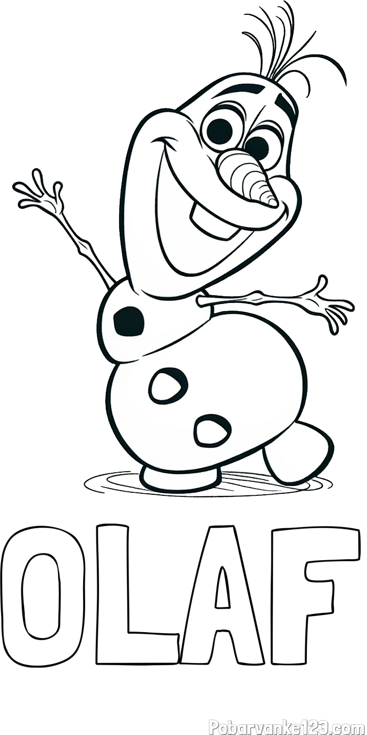 Pobarvanka imena OLAF in pobarvanka Olaf