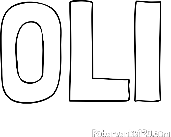 Pobarvanka imena OLI