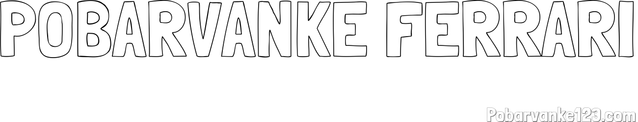 Pobarvanka imena POBARVANKE FERRARI