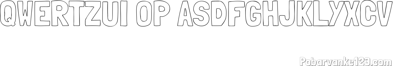 Pobarvanka imena QWERTZUI OP ASDFGHJKLYXCV