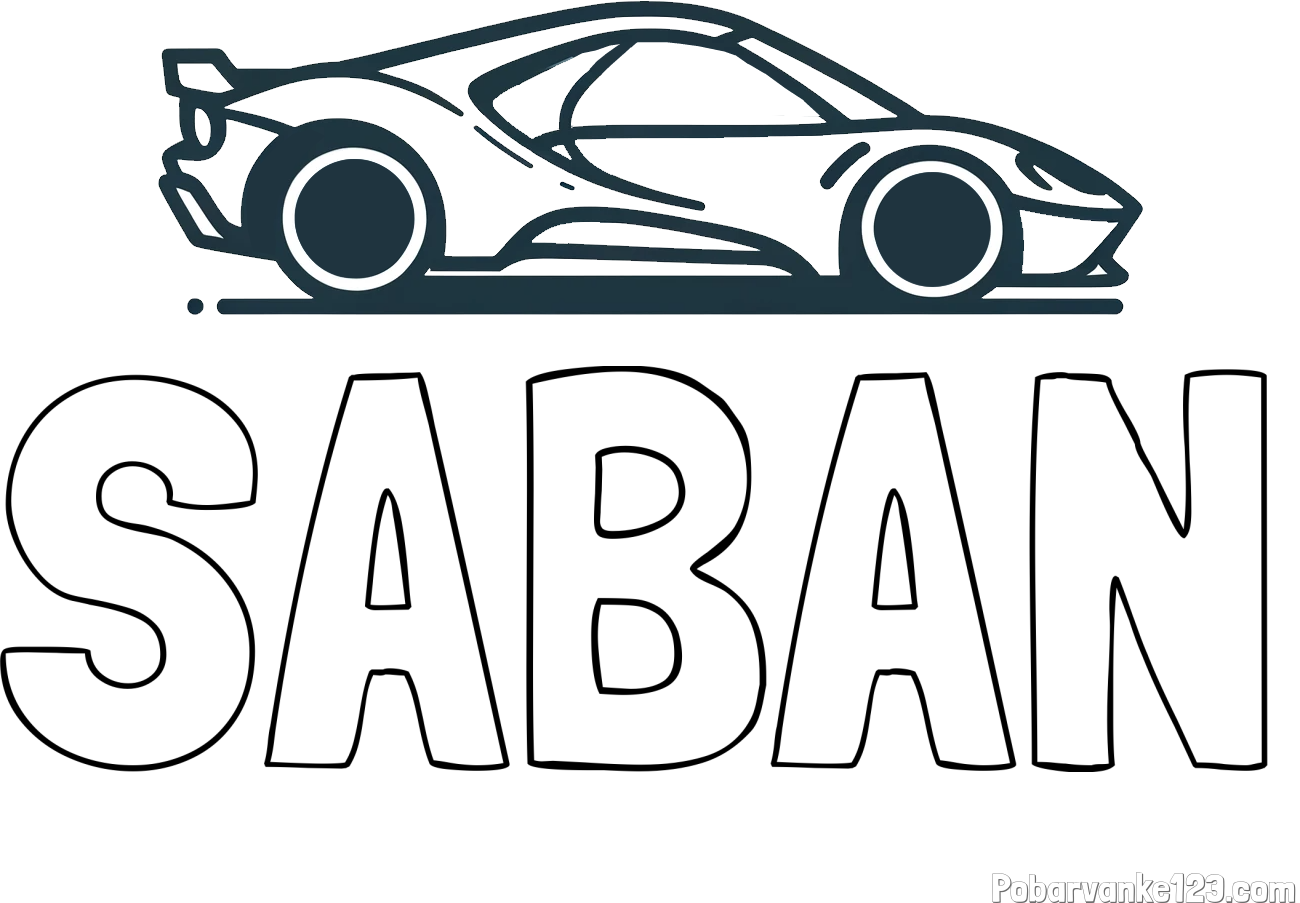 Pobarvanka imena ŠABAN in otroška pobarvanka dirkalnega avtomobila