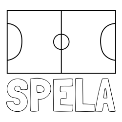Online izdelana pobarvanka - Pobarvanka imena ŠPELA in pobarvanka nogometnega igrišča