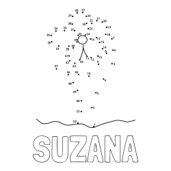 Online izdelana pobarvanka - Pobarvanka imena SUZANA in Črtna pobarvanka cvetlice