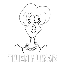 Online izdelana pobarvanka - Pobarvanka imena TILEN MLINAR in pobarvanka ženske z velikimi ustnicami