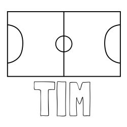 Online izdelana pobarvanka - Pobarvanka imena TIM in pobarvanka nogometnega igrišča