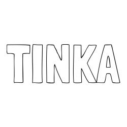 Online izdelana pobarvanka - Pobarvanka imena TINKA