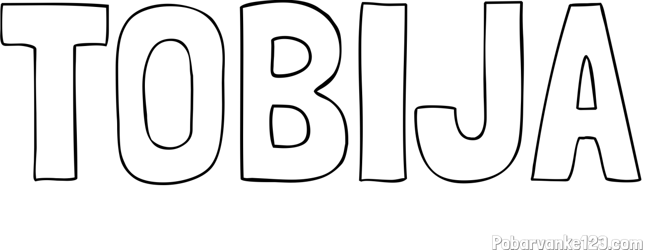 Pobarvanka imena TOBIJA
