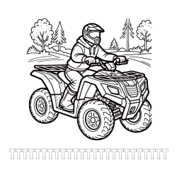 Online izdelana pobarvanka - Pobarvanka imena TTTTTTTTTTTTTTTTTTTTTTTTT in pobarvanka motorista na štirikolesniku