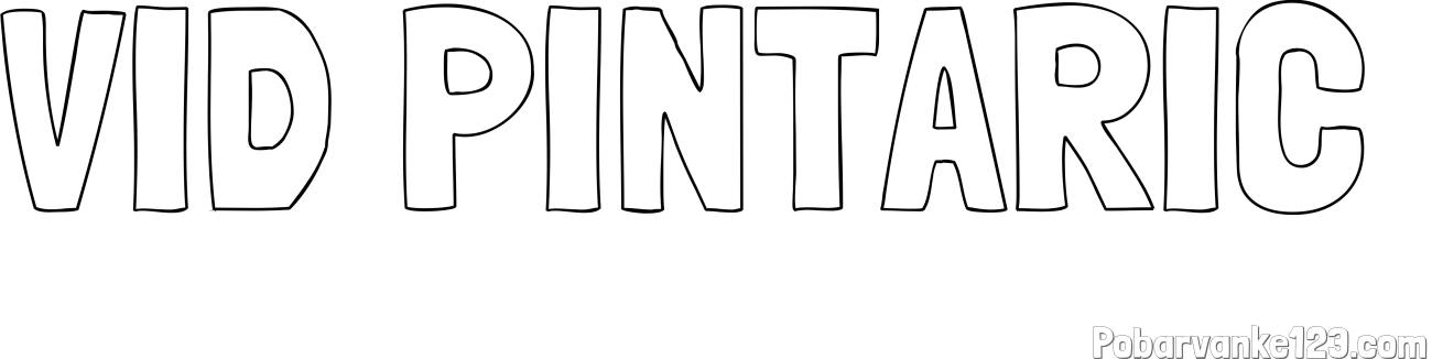 Pobarvanka imena VID PINTARIČ 