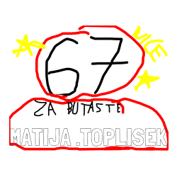 Pobarvana pobarvanka - Pobarvanka imena MATIJA .TOPLIŠEK in 67 za butaste
