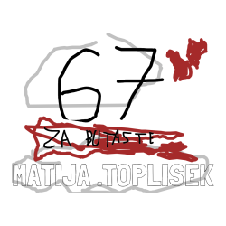 Pobarvana pobarvanka - Pobarvanka imena MATIJA .TOPLIŠEK in 67 za butaste