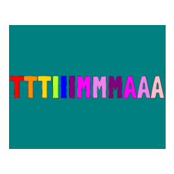 Pobarvana pobarvanka - Pobarvanka imena TTTIIIMMMAAA
