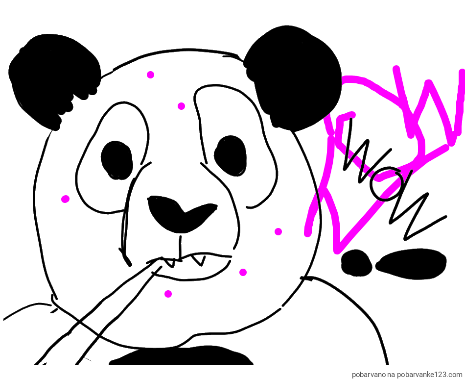 POBARVANA POBARVANKA - Pobarvanka “Prestrašena panda”
