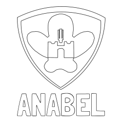 Online izdelana pobarvanka - Pobarvanka imena ANABEL in pobarvanka NK Maribor (grb)