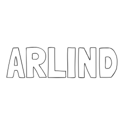 Online izdelana pobarvanka - Pobarvanka imena ARLIND