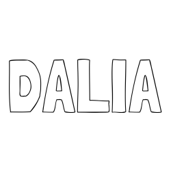 Online izdelana pobarvanka - Pobarvanka imena DALIA