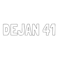Online izdelana pobarvanka - Pobarvanka imena DEJAN 41