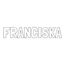 Online izdelana pobarvanka - Pobarvanka imena FRANČIŠKA