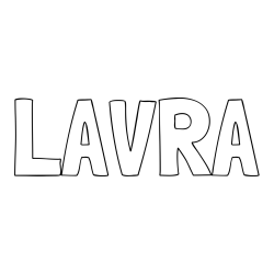 Online izdelana pobarvanka - Pobarvanka imena LAVRA