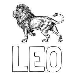 Online izdelana pobarvanka - Pobarvanka imena LEO in pobarvanka leva