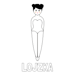 Online izdelana pobarvanka - Pobarvanka imena LOJZKA in enostavna pobarvanka baletke