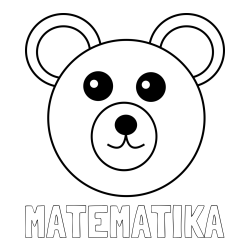 Online izdelana pobarvanka - Pobarvanka imena MATEMATIKA in preprosta pobarvanka medvedka