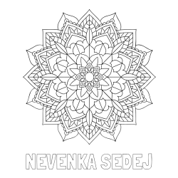 Online izdelana pobarvanka - Pobarvanka imena NEVENKA SEDEJ in Čudovita pobarvanka mendale