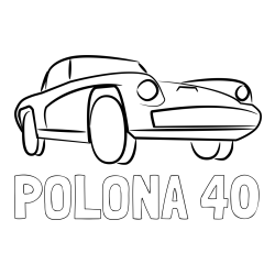 Online izdelana pobarvanka - Pobarvanka imena POLONA 40 in pobarvanka športnega avtomobila