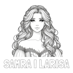 Online izdelana pobarvanka - Pobarvanka imena SAMRA I LARISA in pobarvanka lepe princese