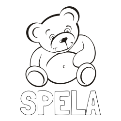 Online izdelana pobarvanka - Pobarvanka imena ŠPELA in pobarvanka medvedka