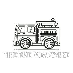 Online izdelana pobarvanka - Pobarvanka imena TINETOVE POBARVANKE in lepa pobarvnak gasilskega avta