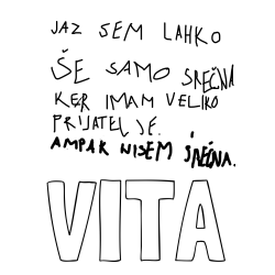 Online izdelana pobarvanka - Pobarvanka imena VITA in VIC HIHIHI VIC SE SMEJI.