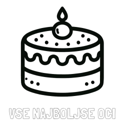 Online izdelana pobarvanka - Pobarvanka imena VSE NAJBOLJŠE OČI in otroška pobarvanka majhne torte